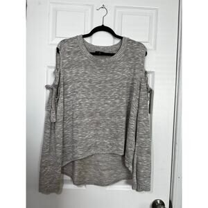 EXPRESS WOMEN LONG SLEEVE SWEATER GRAY SIZE LARGE